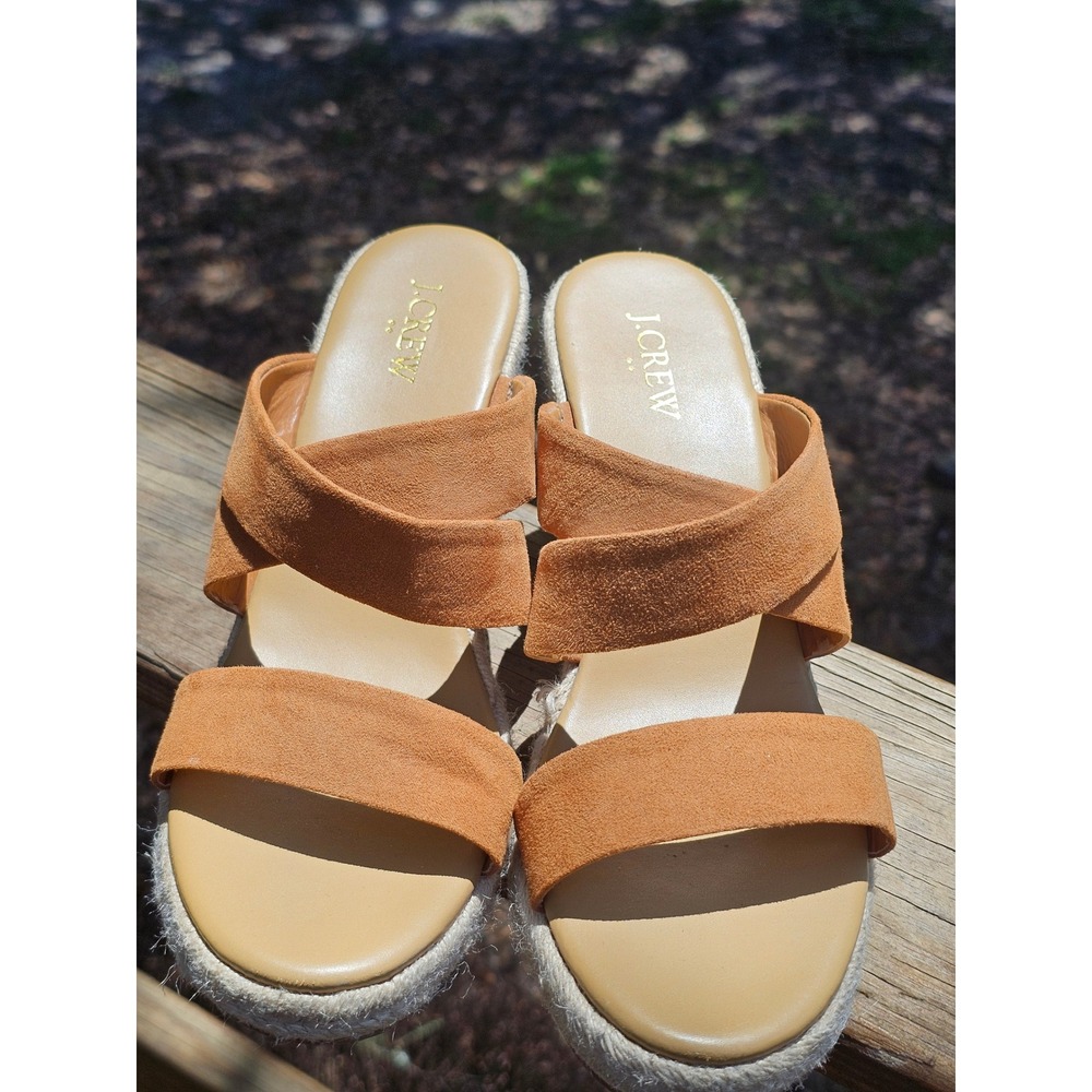 J.Crew Womens Espadrille Wedge Sandals Crisscross BQ431 Size 9 - Picture 2 of 6